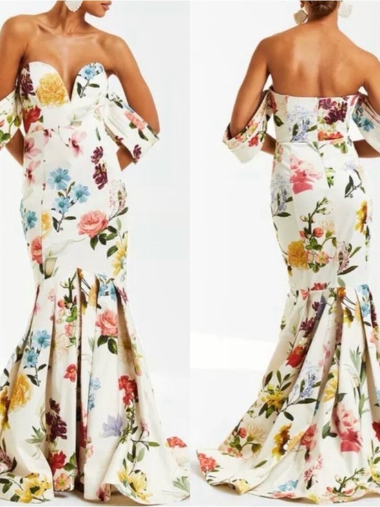 Mestiza New York Dresses & Skirts - Mestiza New York Gloria Floral Off the Shoulder Mermaid Gown
